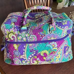 Vera Bradley Paisley Travel Bag - Purple and Teal